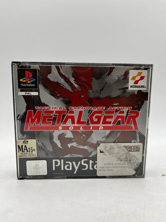 Metal Gear Solid - Sony Playstation 1 / PS1 Game - Missing Disc 2- No Demo - PAL FRENLY BRICKS - Open 7 Days