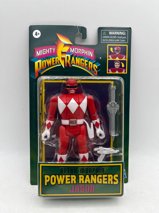 Mighty Morphin Power Rangers Retro Jason Red Ranger Figure New Flip Head