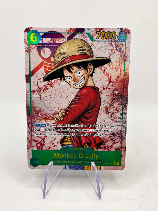Monkey D Luffy SEC Alt Art OP13-118 Carrying On His Will One Piece TCG - English FRENLY BRICKS - Open 7 Days