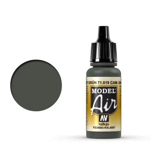 Vallejo Model Air 18ml - 71.019 Camouflage Dark Green FRENLY BRICKS - Open 7 Days