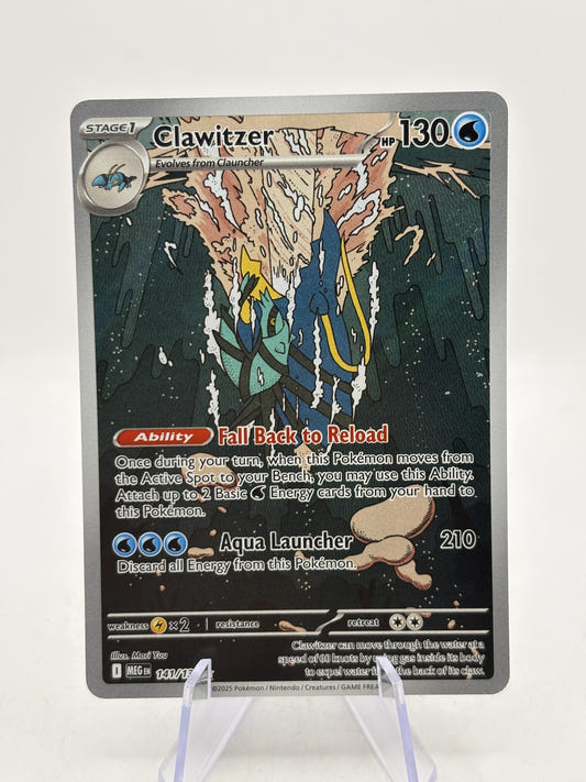 Clawitzer 141/132 Illustration Rare Mega Evolution Pokémon TCG (NM) — front