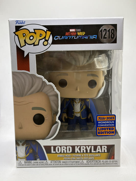 Funko POP! Marvel Ant-Man and the Wasp Quantumania #1218 Lord Krylar Bobble-Head 2023 Wondrous Convention Limited Edition — front