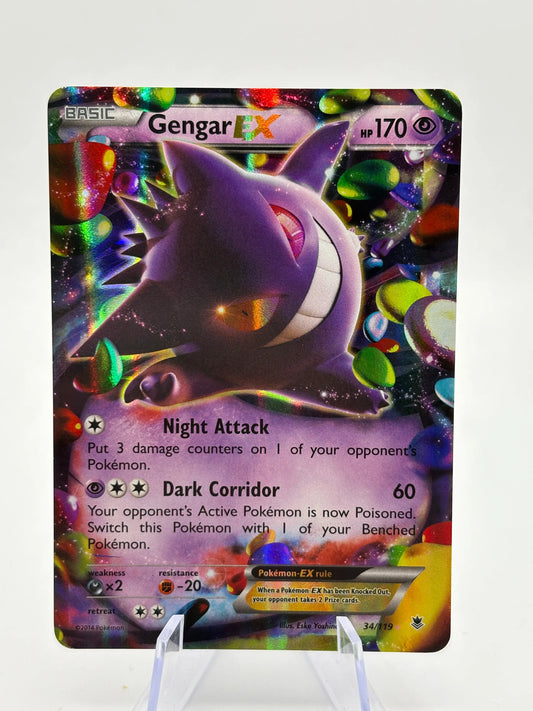 Pokemon TCG XY Phantom Forces - Gengar EX 34/119 Rare NM (1) FRENLY BRICKS - Open 7 Days