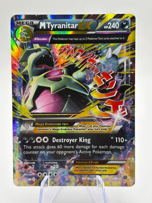 Pokemon TCG XY Ancient Origins - Mega Tyranitar EX 43/98 Rare LP FRENLY BRICKS - Open 7 Days