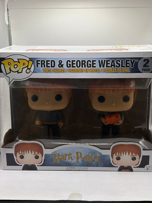Funko POP! Harry Potter Fred & George Weasley 2 Pack FRENLY BRICKS - Open 7 Days