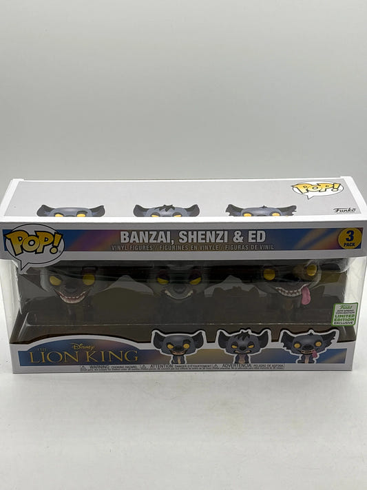 Funko Pop! Disney Lion King Hyenas Banzai, Shenzi & Ed 3 Pack 2019 Spring FRENLY BRICKS - Open 7 Days