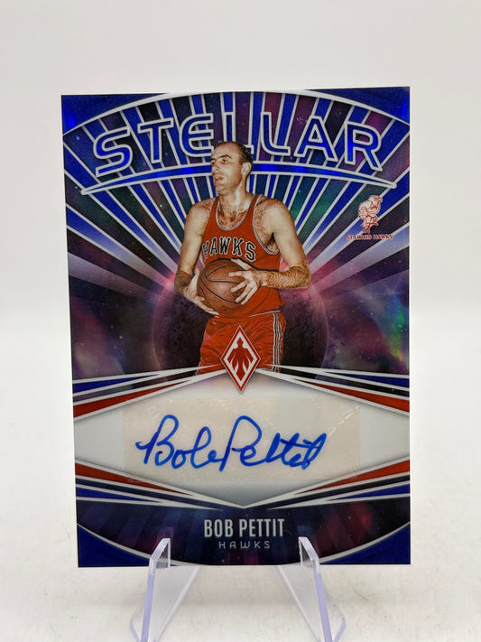 2023-24 Panini Phoenix Basketball #SS-BPT Bob Pettit Auto 11/25 Stellar