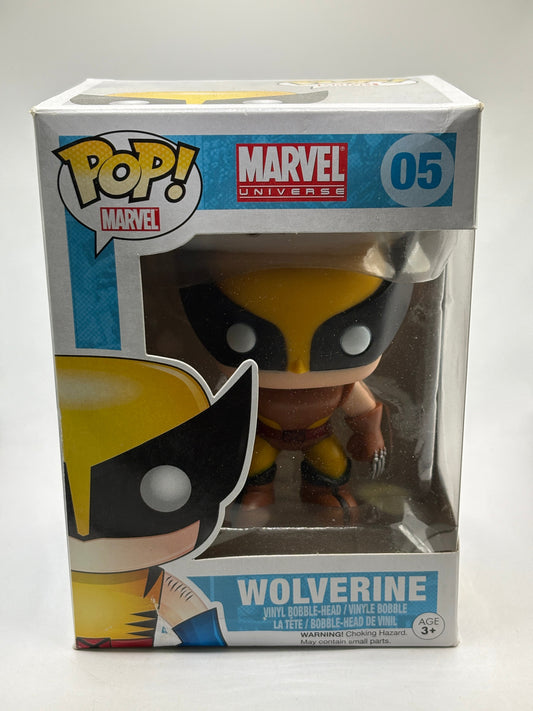 Funko POP! Marvel Universe #05 Wolverine Vinyl Bobble Head *Box Damage FRENLY BRICKS - Open 7 Days