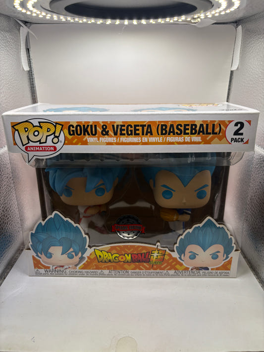 Funko POP! Dragon Ball Super 2 Pack Goku & Vegeta Baseball Special Edition