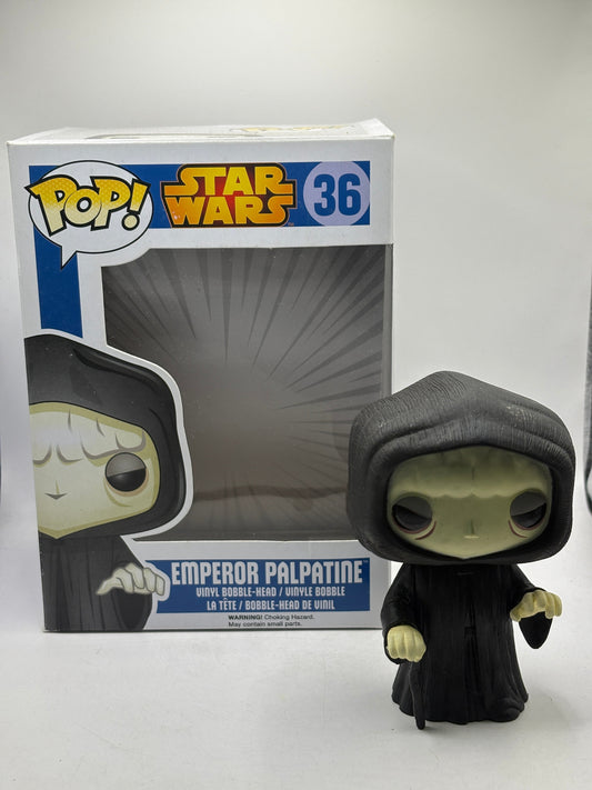 Funko POP! Star Wars #36 Emperor Palpatine Vinyl Bobble Head 2014 *NO MOULD* FRENLY BRICKS - Open 7 Days