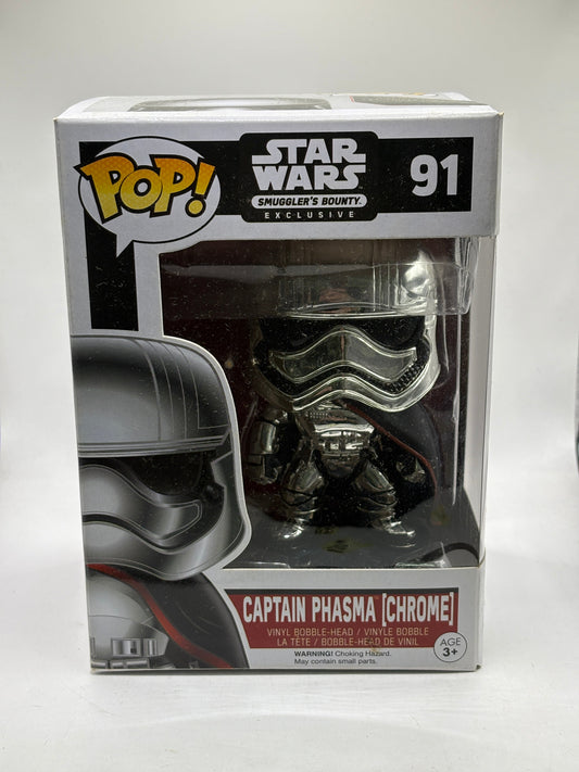 Funko POP! Star Wars Smugglers Bounty #91 Captain Phasma Chrome FRENLY BRICKS - Open 7 Days