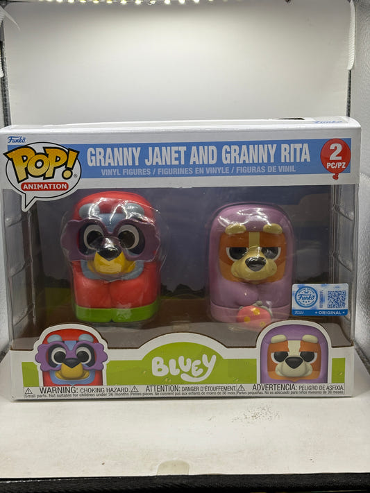 Funko POP! Animation Bluey Granny Janet And Granny Rita 2-Pack Vinyl Figures
