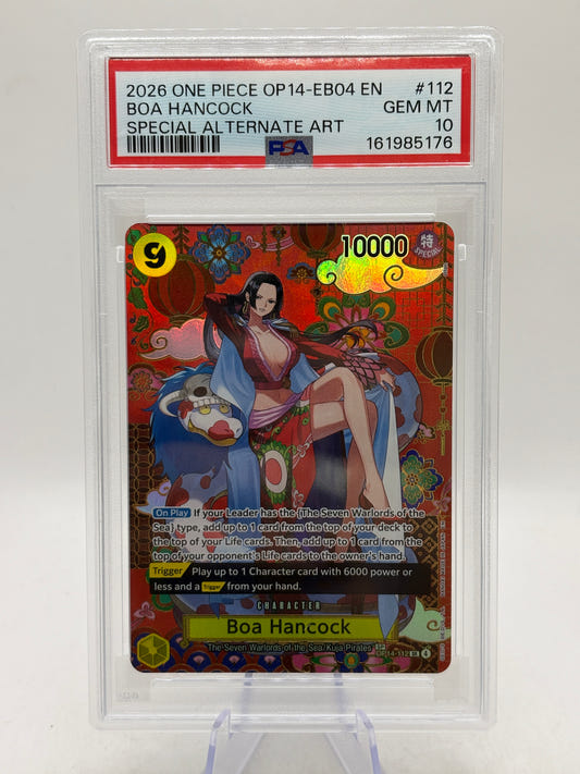 2026 One Piece OP14 EB04 - Boa Hancock OP14-112 SP SR Alt Art PSA 10