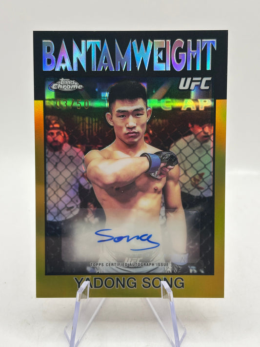 YADONG SONG 2026 TOPPS CHROME UFC 1986 SIGNATURES GOLD AUTO /50 Q4920 FRENLY BRICKS - Open 7 Days