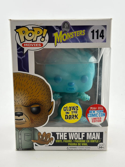 Funko POP! Movies Monsters #114 The Wolf Man Glow in the Dark 2016 NYCC Limited FRENLY BRICKS - Open 7 Days