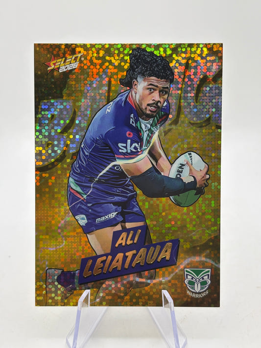 2026 Select NRL League Heroes Bang Gold BG77 ALI LEIATAUA New Zealand Warriors