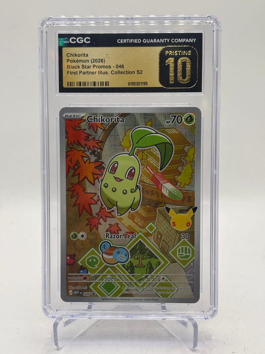 Pokemon TCG Mega Promos - Chikorita 046 Promo CGC Pristine 10