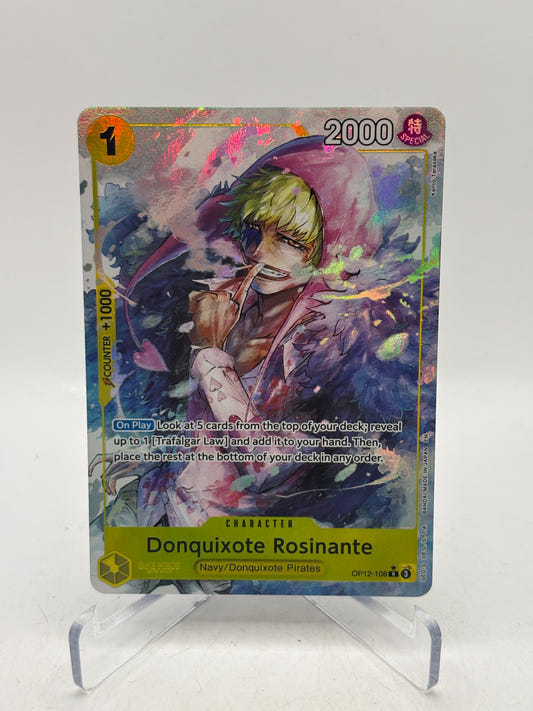 One Piece TCG OP12 - Donquixote Rosinante OP12-108 R* Alt Art NM