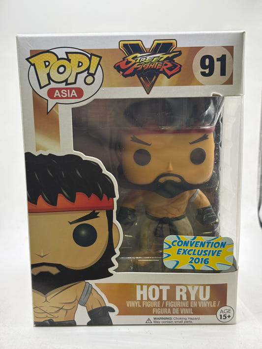 Funko POP! Asia Street Fighter #91 Hot Ryu Convention Exclusive Vinyl Figure