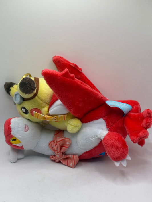 Pokemon Center Limtied Pikachu Riding On Latias Plush Mascot Keychain FRENLY BRICKS - Open 7 Days