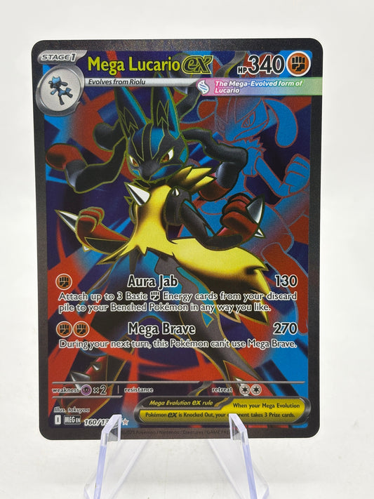Pokemon TCG Mega Evolution- Mega Lucario 160/132 Full Art NM FRENLY BRICKS - Open 7 Days