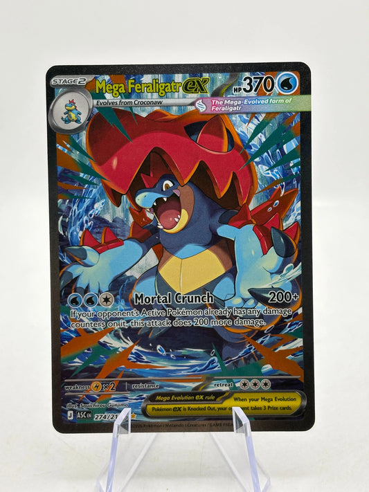 Pokemon TCG Ascended Heroes - Mega Feraligatr EX 274/217 Special Illustration Rare NM FRENLY BRICKS - Open 7 Days