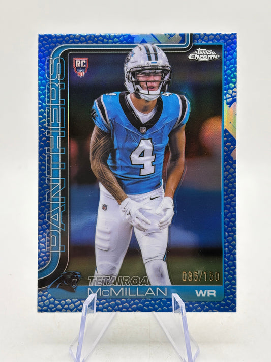 2025 Topps Chrome Football - Tetairoa McMillan Blue Leather /150 Rookie FRENLY BRICKS - Open 7 Days