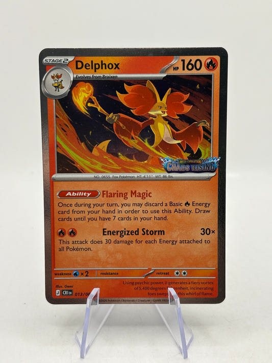 Pokémon TCG Chaos Rising - Delphox 013/086 Rare Holo Stamped