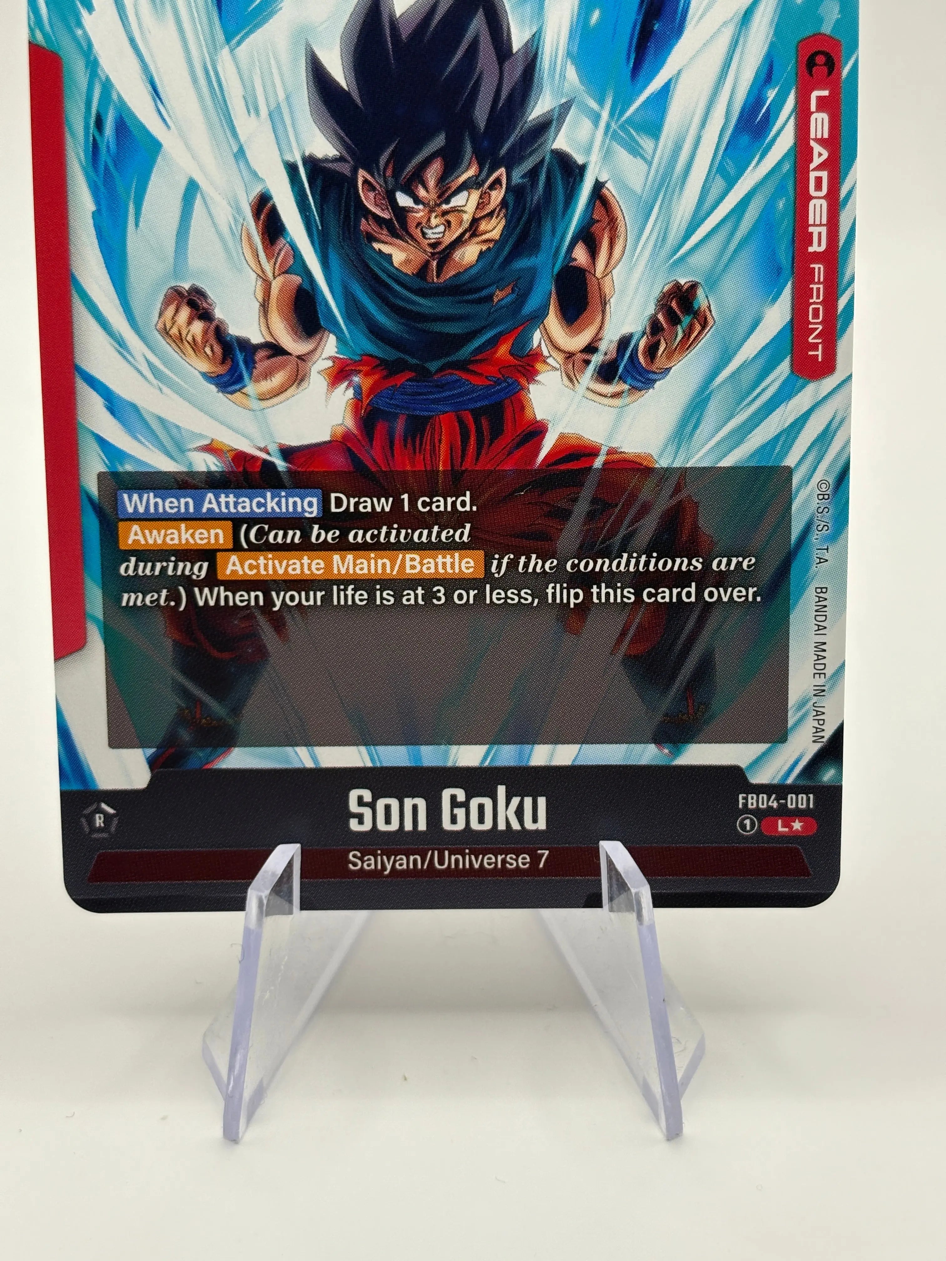 Dragon Ball Super Fusion World - Son Goku FB04-001 L* Alt Art NM FRENLY BRICKS - Open 7 Days