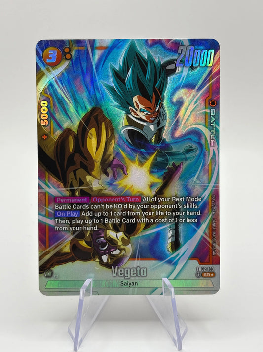 Dragon Ball Super Fusion World - Vegeta FB02-133 SR* Alt Art FRENLY BRICKS - Open 7 Days