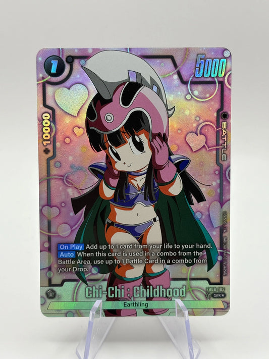 Dragon Ball Super Fusion World - Chi-Chi : Childhood FB06-103 SR* Alt Art FRENLY BRICKS - Open 7 Days