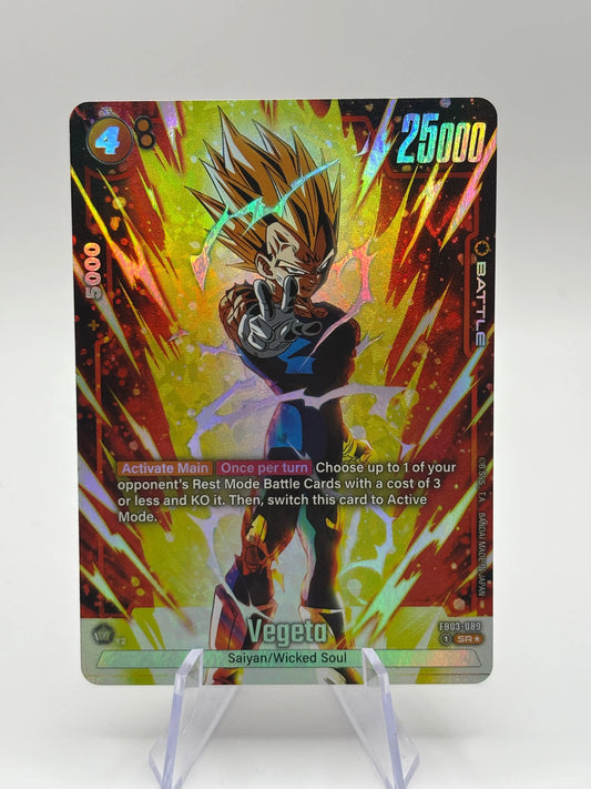 Dragon Ball Super Fusion World - Vegeta FB03-089 SR* Alt Art Nm FRENLY BRICKS - Open 7 Days
