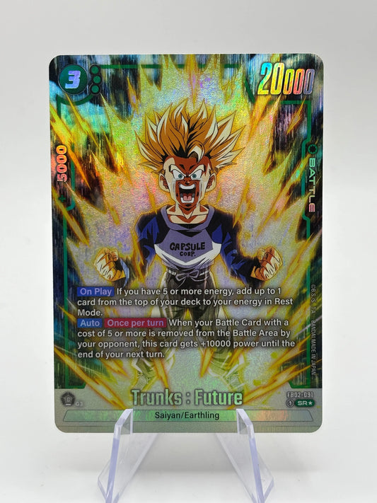 Dragon Ball Super Fusion World - Trunks : Future FB02-091 SR* Alt FRENLY BRICKS - Open 7 Days