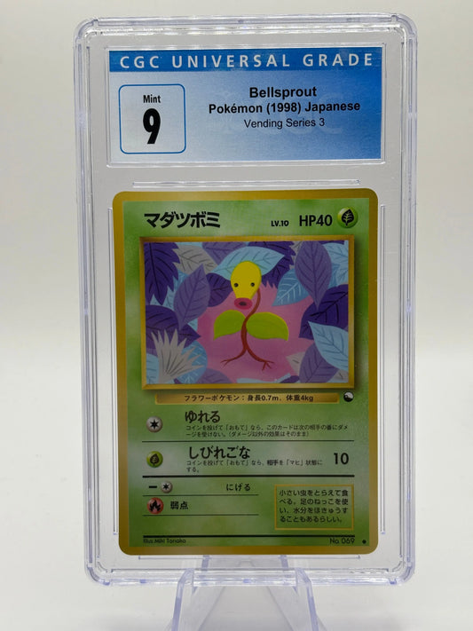 Pokemon TCG 1998 Japanese Vending Series 3 - Bellsprout #069 CGC 9 FRENLY BRICKS - Open 7 Days
