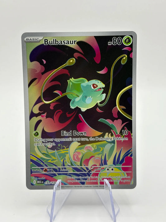 Pokemon TCG Mega Evolution- Bulbasaur 133/132 Illustration Rare NM FRENLY BRICKS - Open 7 Days