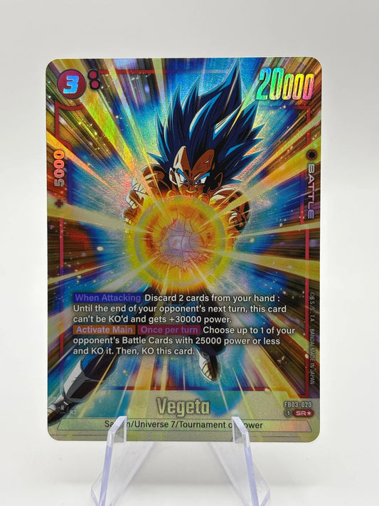 Dragon Ball Super Fusion World - Vegeta FB03-020 SR* Alt NM FRENLY BRICKS - Open 7 Days