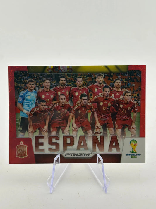 2014 Panini Fifa World Cup Brasil - #29 Spain Team Photo “Espana” Red /149 FRENLY BRICKS - Open 7 Days