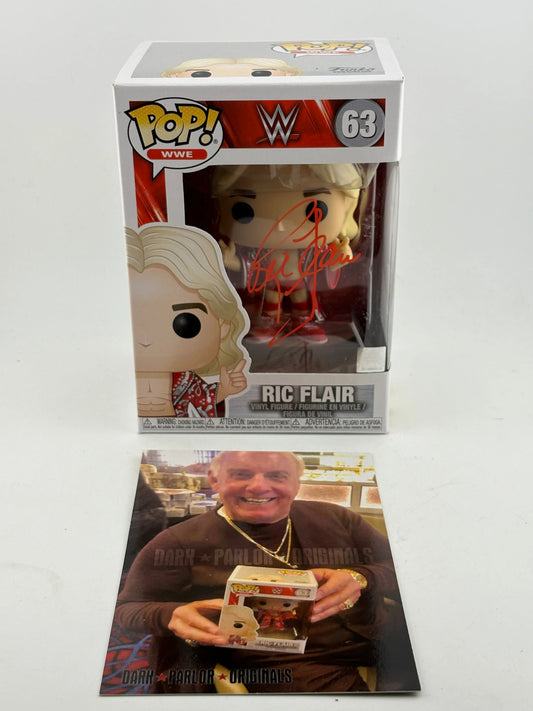 Funko POP! WWE #63 Ric Flair Vinyl Figure Signed with Photo COA FRENLY BRICKS - Open 7 Days