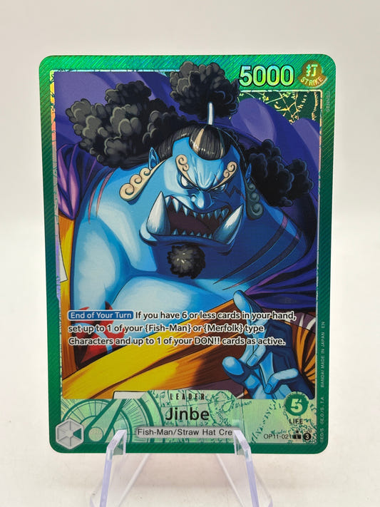 One Piece TCG EN - Jinbe OP11-021 L* Leader Alt Art NM product image