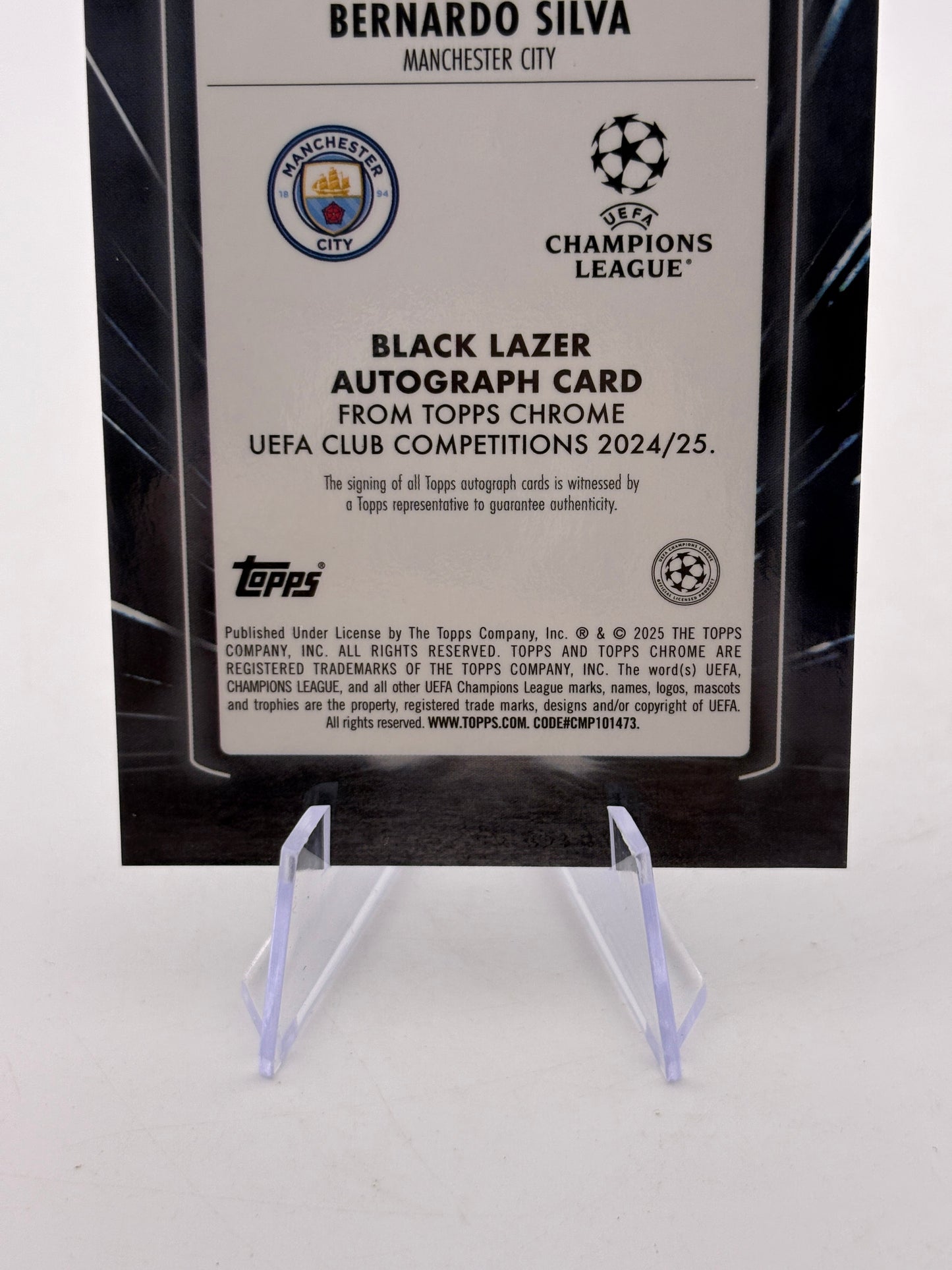 2025 Topps Chrome - Bernado Silva Auto #BLA-BE Black Lazer FRENLY BRICKS - Open 7 Days