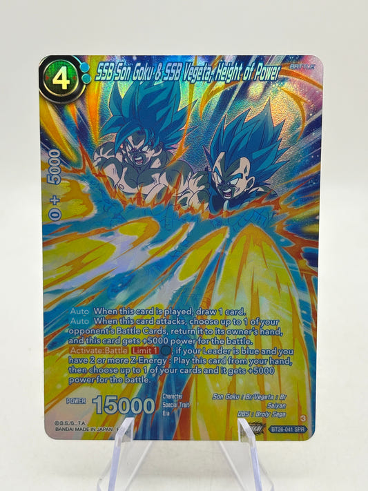 Dragon Ball Masters - SSB Son Goku & SSB Vegeta, Height of Power BT26-041 NM