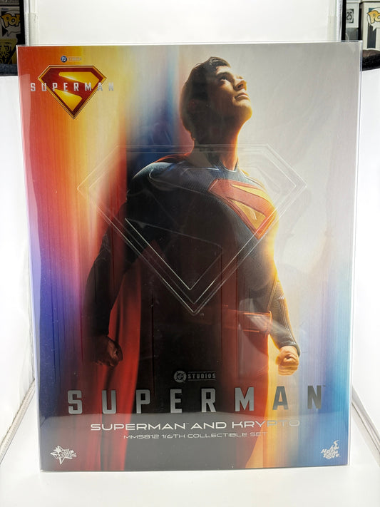 Hot Toys Superman & Krypto Deluxe 1/6 Scale Figure MMS812 Brand New FRENLY BRICKS - Open 7 Days
