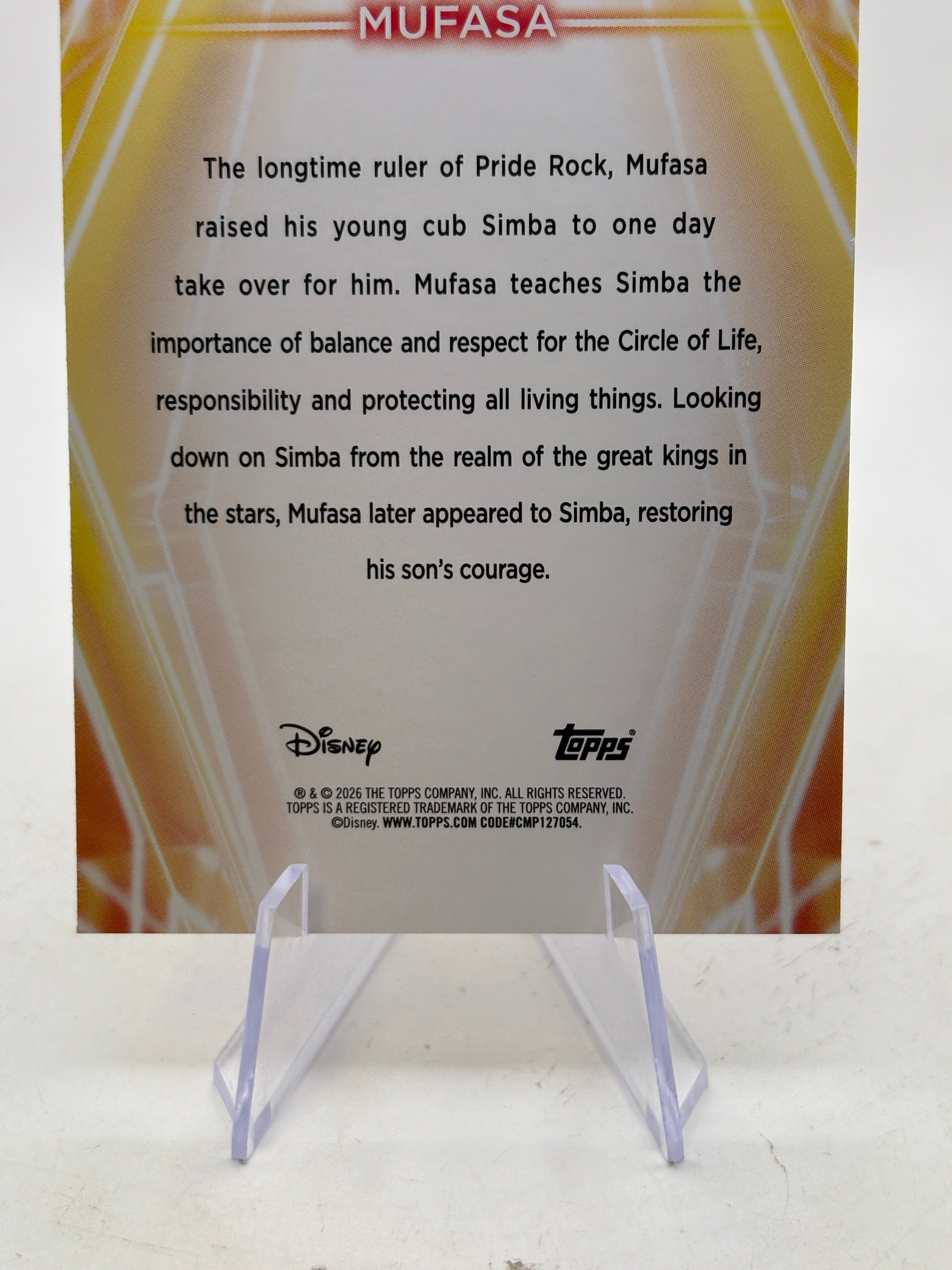 2026 Topps Disney Neon Mufasa Gold 42/50 #40