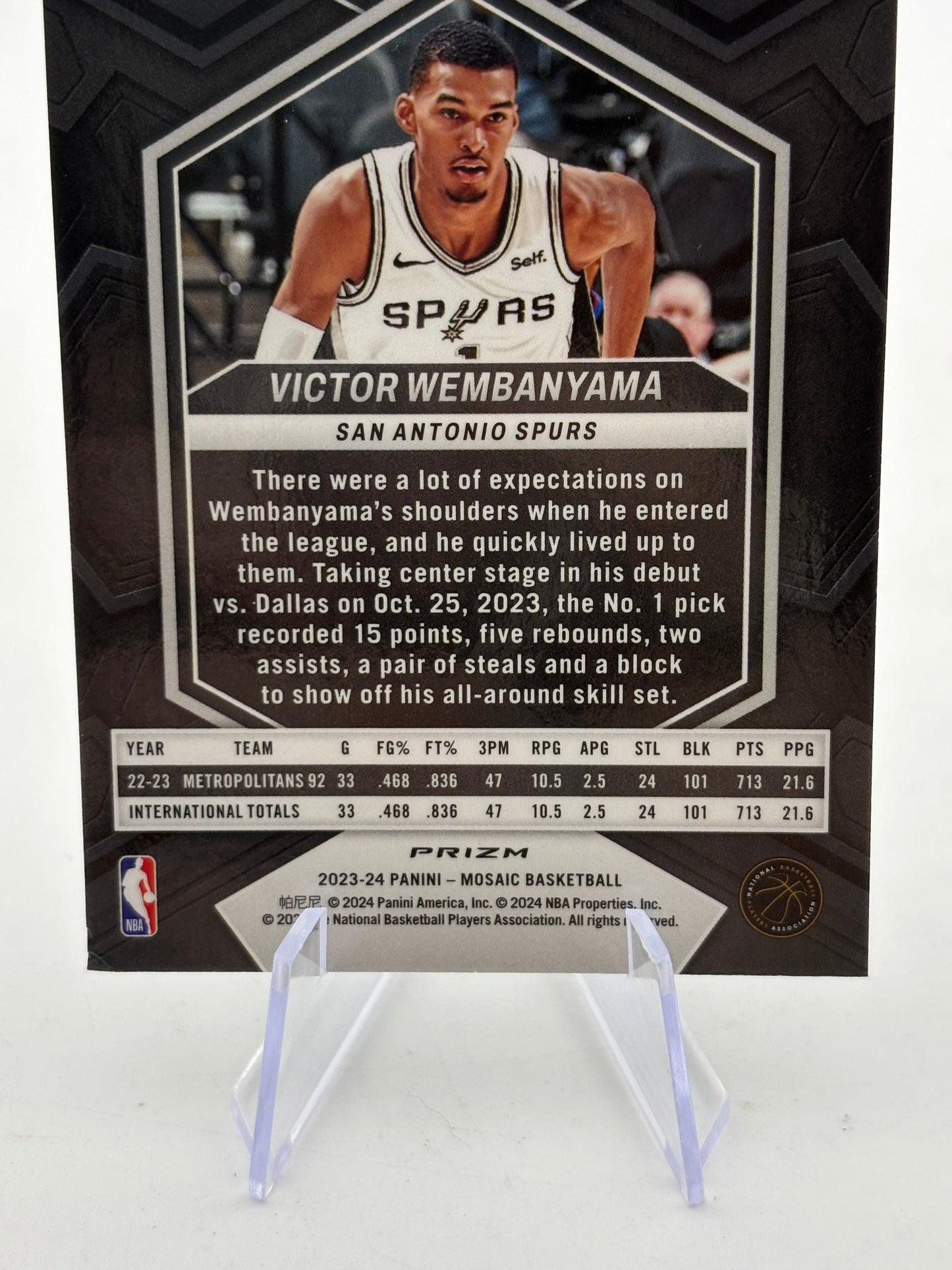 2023-24 Panini Mosaic Basketball - NBA Debut Victor Wembanyama Green Rookie FRENLY BRICKS - Open 7 Days