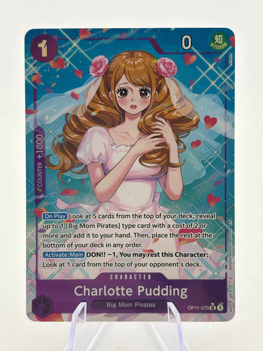 One Piece TCG OP11 - Charlotte Pudding OP11-070 SR* Alternate Art NM FRENLY BRICKS - Open 7 Days