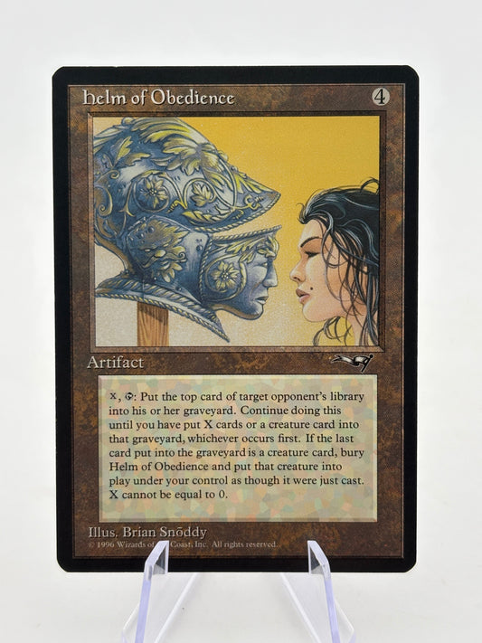 Magic The Gathering Vintage 1996 - Alliances Helm Of Obedience 121 MP FRENLY BRICKS - Open 7 Days