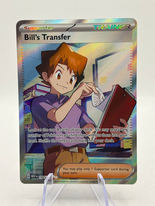 Pokemon TCG Mew 151 - Bill’s Transfer 194/165 Full Art NM