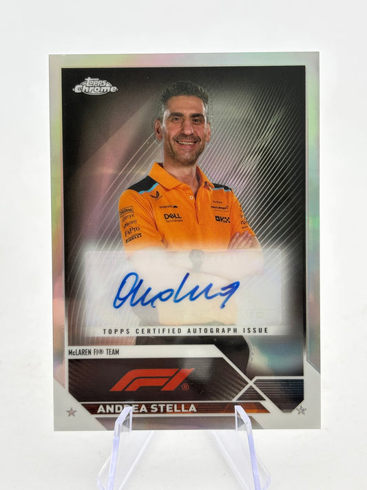 2023 Topps Chrome Formula 1 - Andrea Stella Silver Auto #CAC-AS FRENLY BRICKS - Open 7 Days