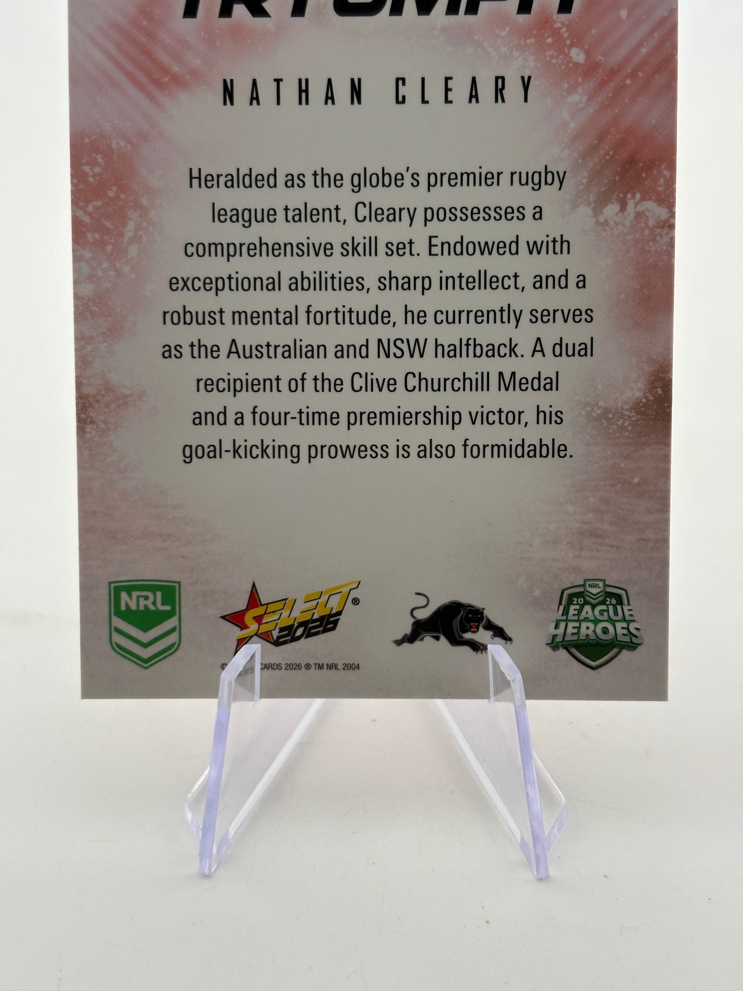 2026 Select NRL - Tryumph Nathan Cleary #TR67 Insert FRENLY BRICKS - Open 7 Days