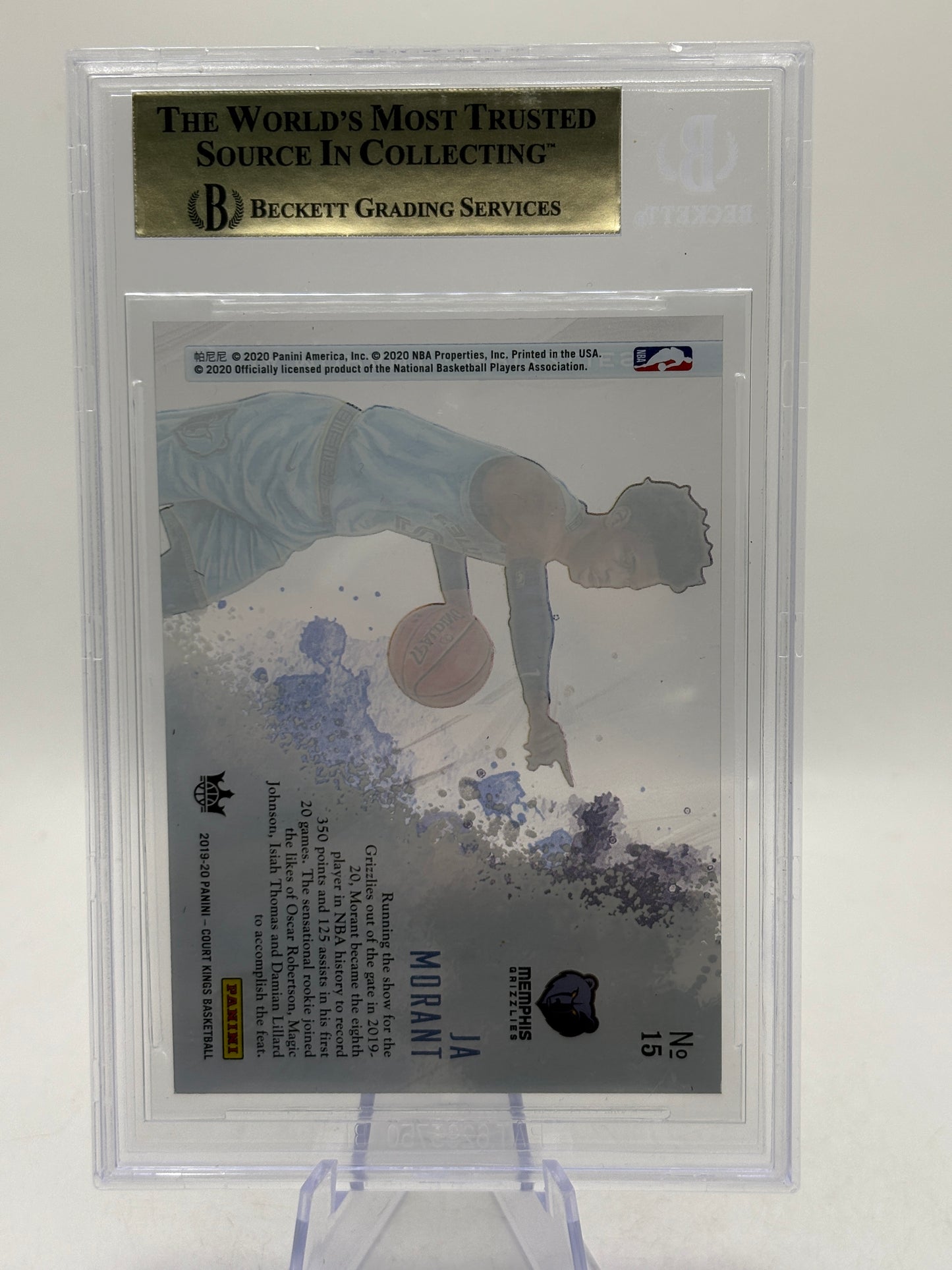 2019-20 Court Kings Acetate Rookies - Ja Morant #15 Rookie BGS 9.5